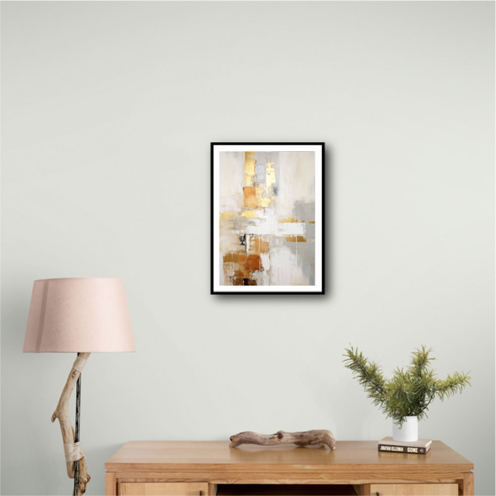 Silver Gold Abstract Wall Art